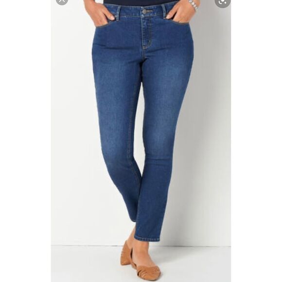 Christopher & Banks Tapered Leg Jeans Sequins 8 - Picture 1 of 16